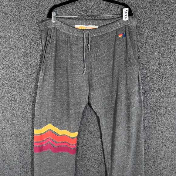 Aviator Nation 4 Stripe Joggers Sweatpants - Men's Size L - Gray - Picture 2 of 9